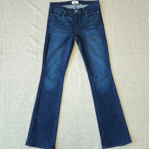Paige Womens 31  Dark Wash Blue Manhattan Boootcut Jeans Long 33" Inseam